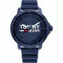 Tommy Hilfiger heren Decker quartz horloge 1792000 46 mm blauwe wijzerplaat bruin leer