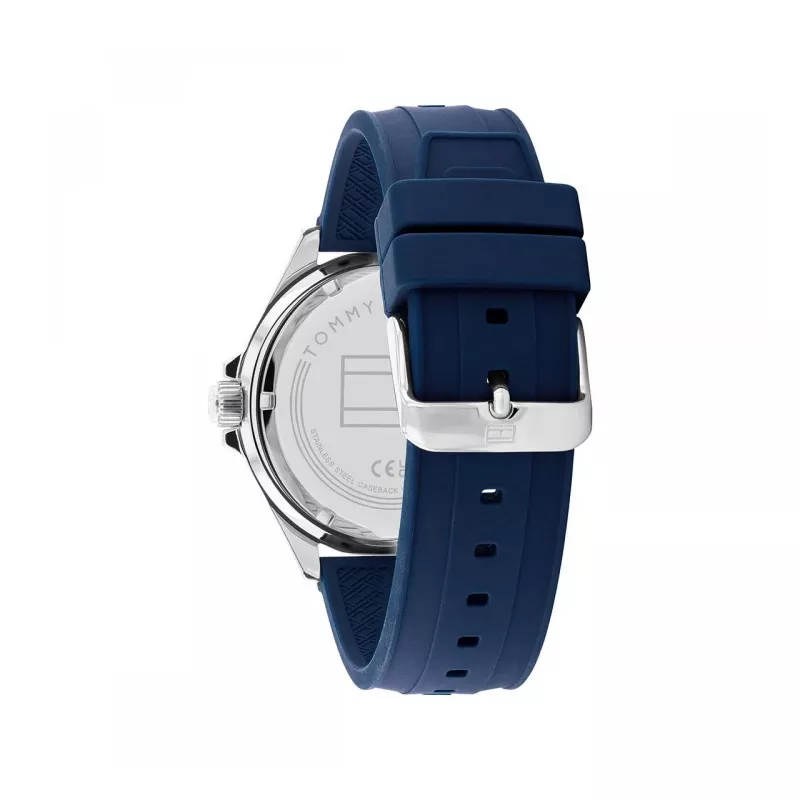 Tommy Hilfiger Heren Decker quartz horloge 1792009 43mm blauwe wijzerplaat RVS