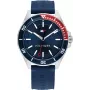 Tommy Hilfiger Heren Decker quartz horloge 1792009 43mm blauwe wijzerplaat RVS