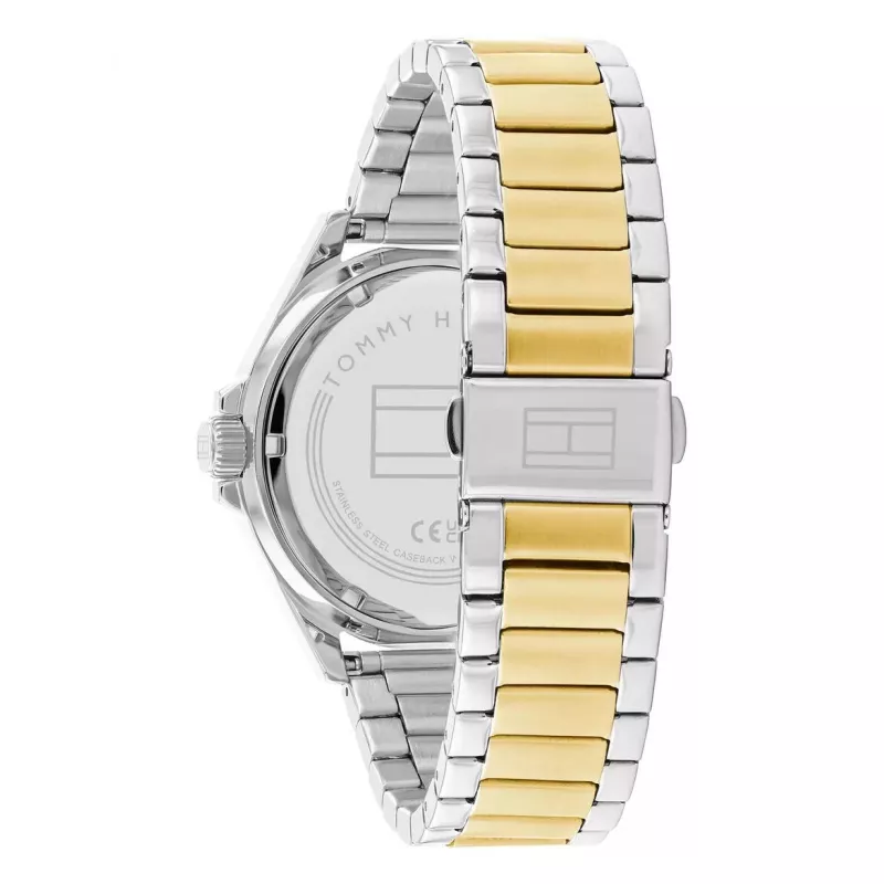 Tommy Hilfiger Heren Decker quartz horloge 1792013 43mm blauwe wijzerplaat bruin leer