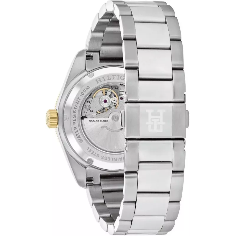 Tommy Hilfiger heren Decker quartz horloge 1792155 40mm blauwe wijzerplaat RVS