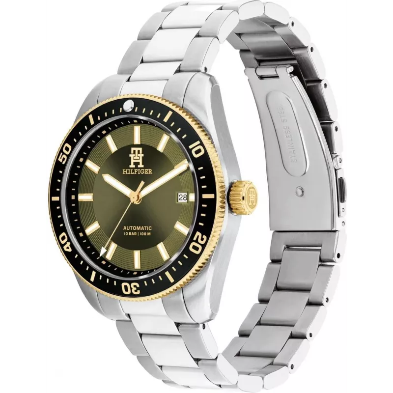 Tommy Hilfiger heren Decker quartz horloge 1792155 40mm blauwe wijzerplaat RVS