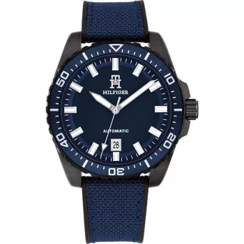 Tommy Hilfiger heren Decker quartz horloge 1792160 42mm edelstaal blauwe wijzerplaat