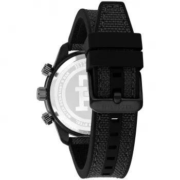 Tommy Hilfiger heren Decker quartz horloge 1792182 41mm blauwe wijzerplaat bruin leer