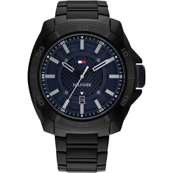 Tommy Hilfiger heren quartz analoog horloge 1792139 49mm blauw siliconen