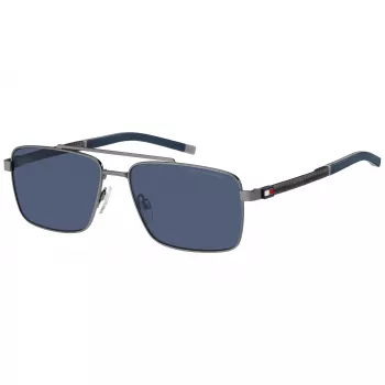 Tommy Hilfiger heren zonnebril TH-2078-S-R80 - zwart montuur, grijs glazen 58/16/145 mm