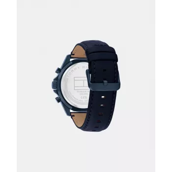 TOMMY HILFIGER herenhorloge 1710655 48mm RVS blauwe wijzerplaat
