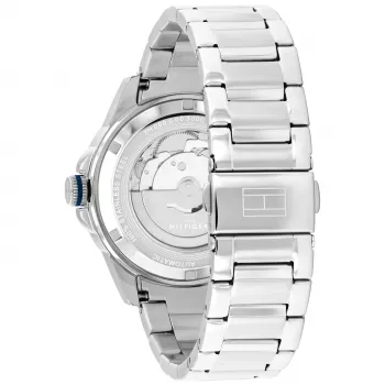 Tommy Hilfiger herenhorloge 1710695 42mm blauwe wijzerplaat roestvrijstalen mesh