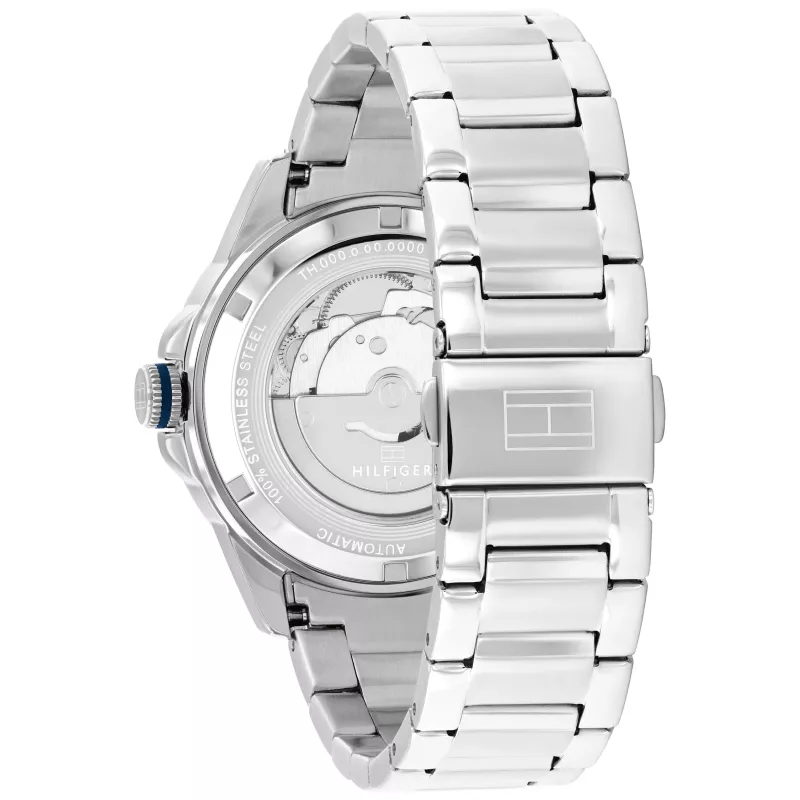 Tommy Hilfiger herenhorloge 1710695 42mm blauwe wijzerplaat roestvrijstalen mesh
