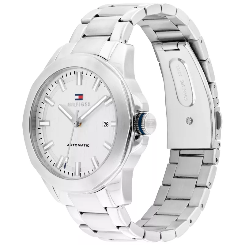 Tommy Hilfiger herenhorloge 1710695 42mm blauwe wijzerplaat roestvrijstalen mesh