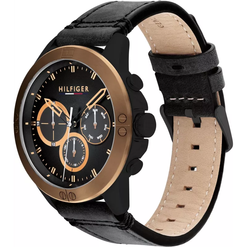 Tommy Hilfiger herenhorloge 1791893 46mm RVS blauwe wijzerplaat