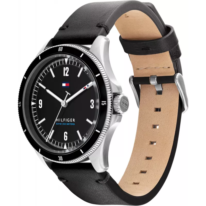 Tommy Hilfiger herenhorloge 1791904 44mm RVS blauwe wijzerplaat