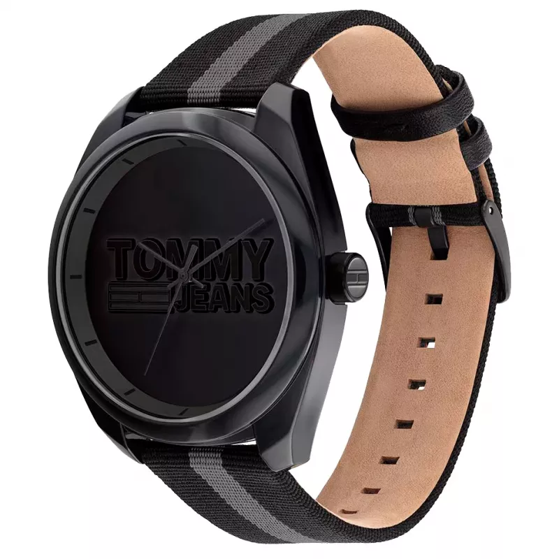 Tommy Hilfiger herenhorloge 1792039 45 mm blauwe wijzerplaat bruin leer