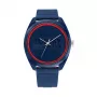Tommy Hilfiger herenhorloge 1792041 45 mm blauwe wijzerplaat bruine leren band