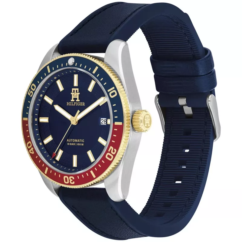 Tommy Hilfiger herenhorloge 1792141 40mm edelstaal blauwe wijzerplaat