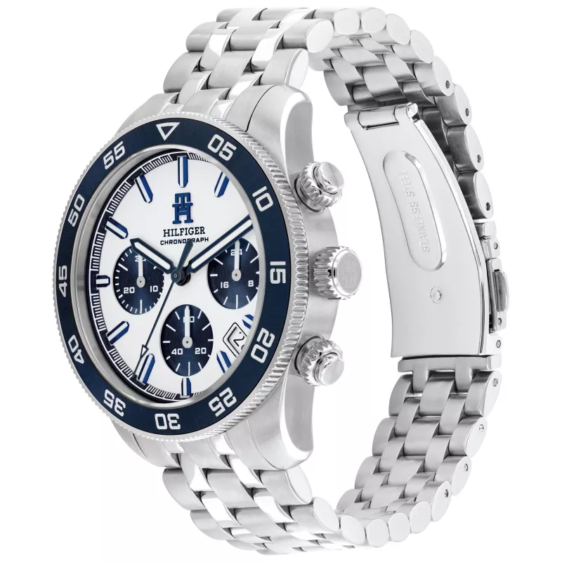 Tommy Hilfiger herenhorloge 1792157 41mm blauwe wijzerplaat bruin leer