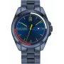 Tommy Hilfiger herenhorloge TH1791689 44mm blauwe wijzerplaat bruine lederen band
