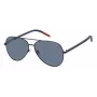 Tommy Hilfiger TJ-0008-S-FLL unisex rechthoekige zonnebril - zwart acetaat montuur, grijze polycarbonaatglazen, UV400-bescherming