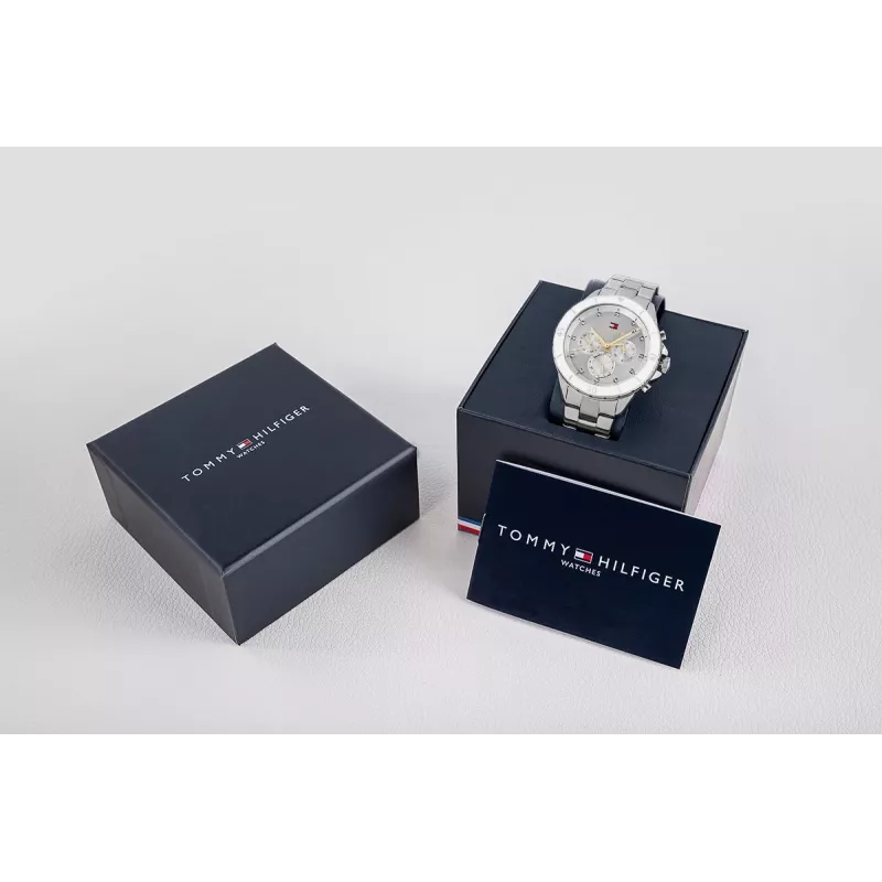 Tommy Hilfiger unisex horloge 1782707 40mm roestvrijstalen mesh blauwe wijzerplaat