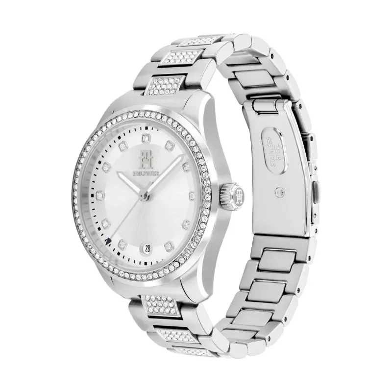 TOMMY HILFIGER dameshorloge 1782757 (36mm) - zilverkleurige roestvrijstalen meshband