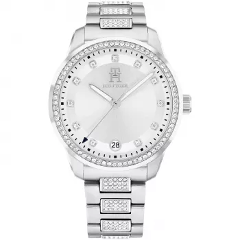 TOMMY HILFIGER dameshorloge 1782757 (36mm) - zilverkleurige roestvrijstalen meshband