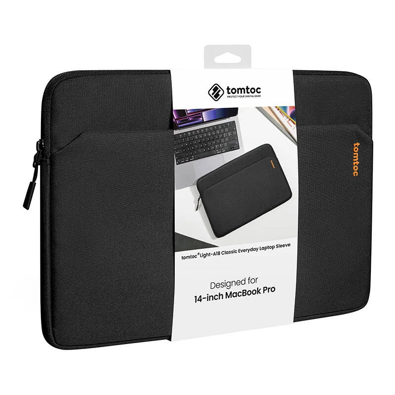 Tomtoc Light-A18 14 inch laptophoes (zwart)
