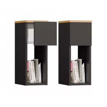 TOP E SHOP GALAX 20/1S nachtkastje, antraciet/artisan