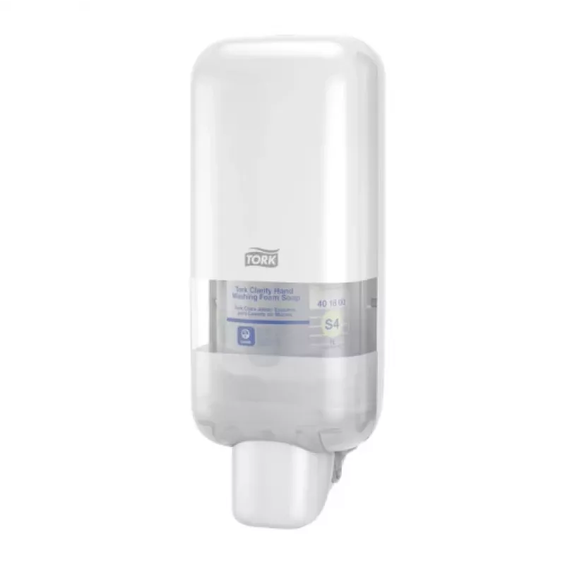 Tork S4 zeep- en desinfectiemiddeldispenser, wit