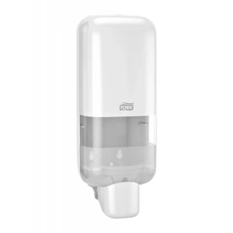 Tork S4 zeep- en desinfectiemiddeldispenser, wit