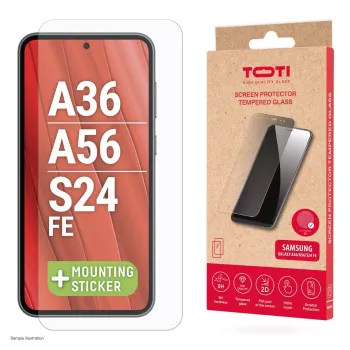 TOTI Tempered Glass 2D screenprotector voor Samsung Galaxy A37/A57/A36/A56/S24 FE/S25 FE