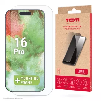 TOTI Tempered Glass 2D screenprotector full cover voor iPhone 16 Pro transparant