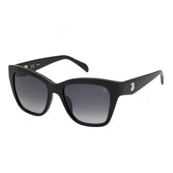 TOUS dames zonnebril STOB40-540700 - acetaat montuur, polycarbonaat glazen, UV400-bescherming, 54 mm glasbreedte, zwart/grijs