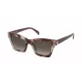 TOUS Dames zonnebril STOC17-520Z02 Havana acetaat hoekig montuur bruin gradientglas 52/20/140 mm