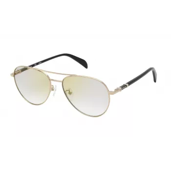 TOUS dames zonnebril STO43756300G - Havana acetaat montuur, grijze verloopglazen, UV400-bescherming