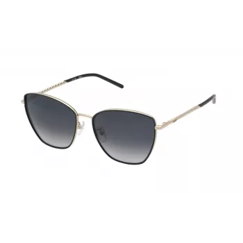 TOUS dames zonnebril STO459-570300 rechthoekig acetaat zwart montuur grijze glazen 57/17/140 mm UV400