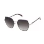 TOUS dames zonnebril STO461-570E66 havanna bruin acetaat volledig montuur gemodificeerd vierkant