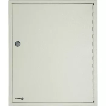 TOYA VOREL 78436 staalsleutelkast met cilinderslot, 10 haken, Grijs, wandmontage