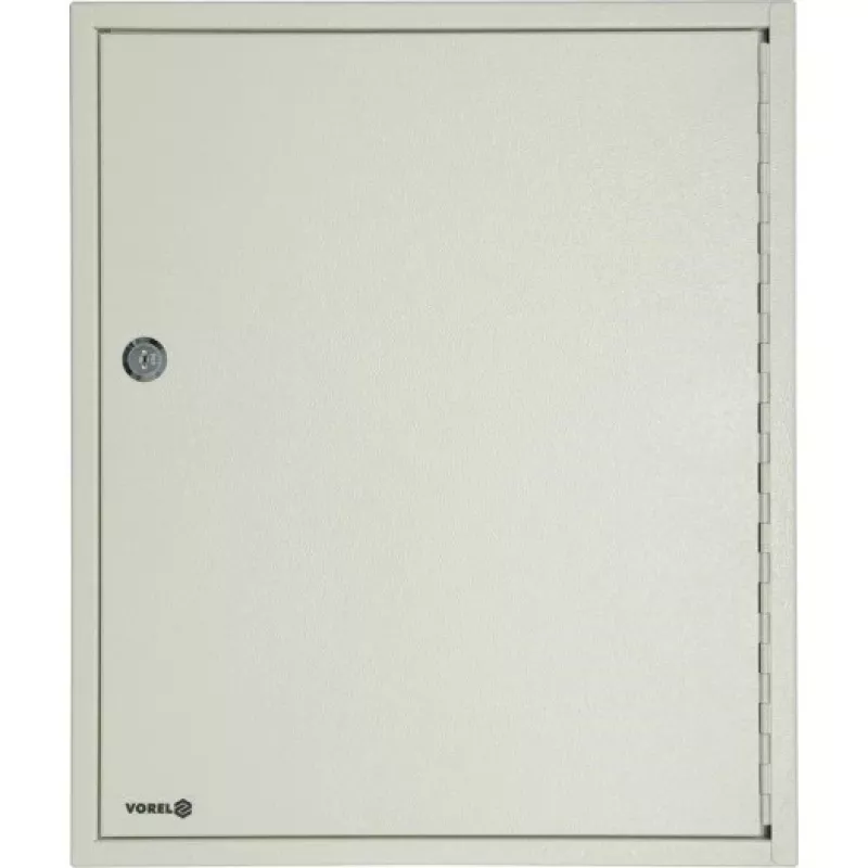 TOYA VOREL 78436 staalsleutelkast met cilinderslot, 10 haken, Grijs, wandmontage