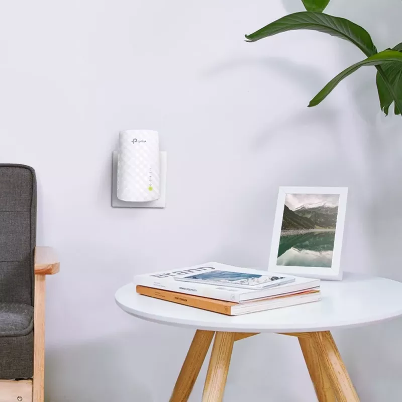 TP-Link AC750 WLAN-repeater RE200 - dualband stopcontact-signaalversterker, 1 ethernetpoort, WPS, access point-modus