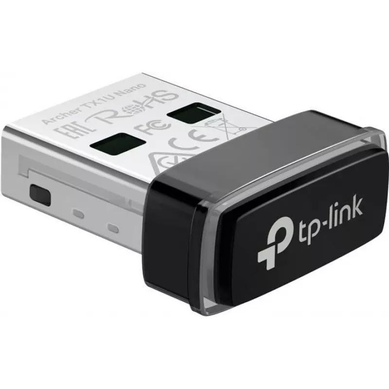 TP-Link Archer TX1U Nano AX300 Wi-Fi 6 USB-adapter met interne antennes, USB 2.0