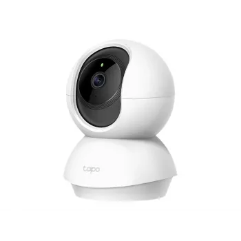 TP-Link Tapo C200 pan/tilt WLAN-beveiligingscamera, 1080p Full HD, 360° draaien, 114° kantelen, nachtzicht, tweeweg-audio, microSD-slot, werkt met Alexa & Google Assistant, wit
