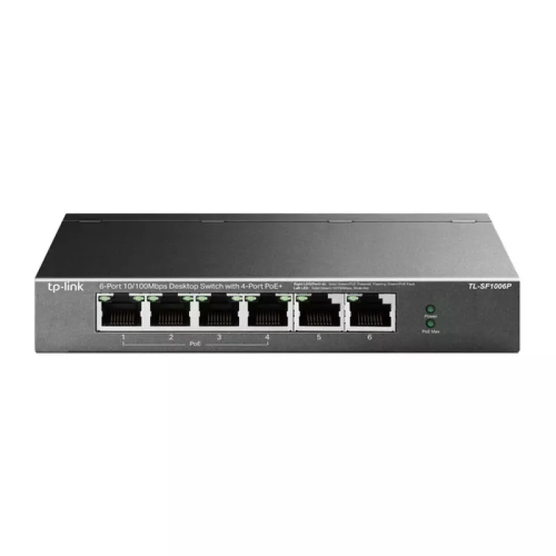 TP-LINK TL-SF1006P 6-poorts 10/100 Mbps desktop-switch met 4-poorts PoE+ (67W)