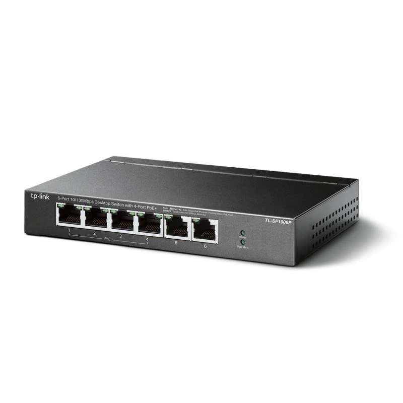 TP-LINK TL-SF1006P 6-poorts 10/100 Mbps desktop-switch met 4-poorts PoE+ (67W)