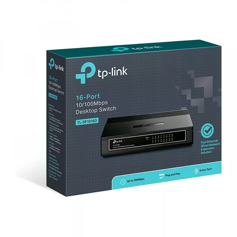 TP-Link TL-SF1016D 16-poorts 10/100 Fast Ethernet desktop-switch