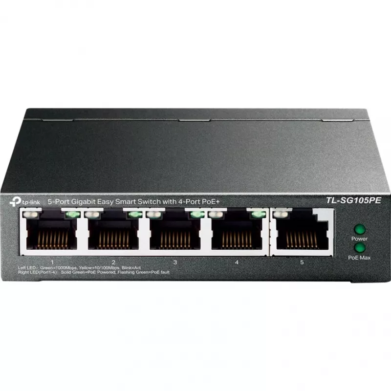 TP-Link TL-SG105PE Easy Smart Gigabit-switch met 4-poorts PoE+