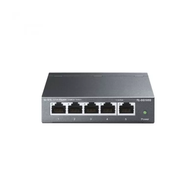 TP-Link TL-SG105S 5-poorts Gigabit desktop switch, metalen behuizing, v5.0