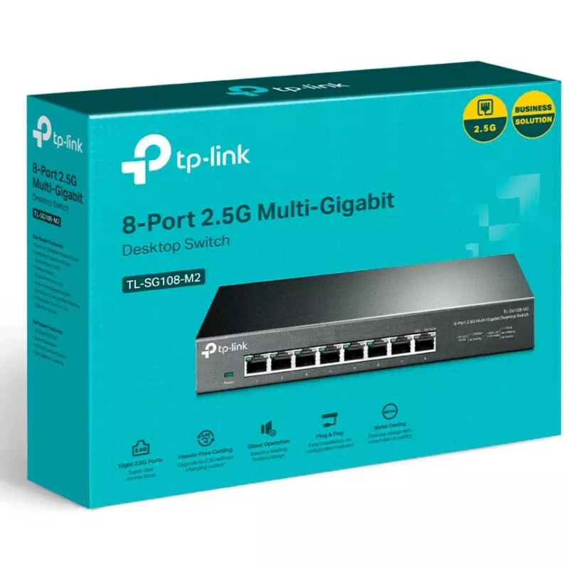 TP-LINK TL-SG108-M2 V3.0 8-poorts 2.5G multi-Gigabit unmanaged switch