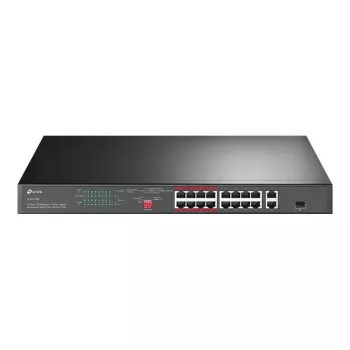 TP-Link TL-SL1218P 18-poorts Fast Ethernet PoE+ switch met 2 Gigabit en 1 SFP