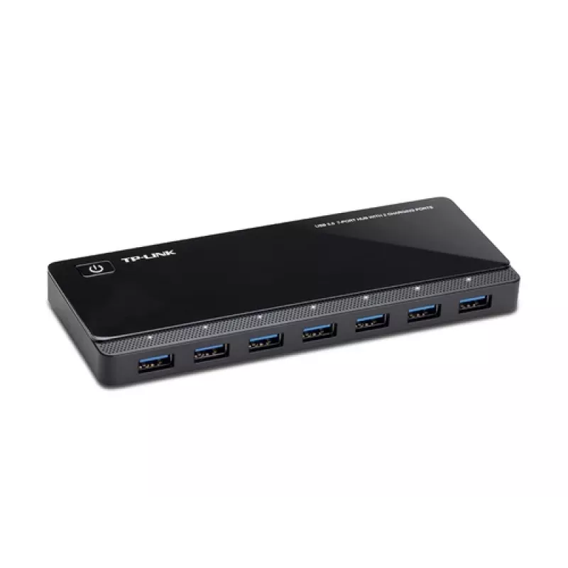 TP-LINK UH720 7-poorts USB 3.0-hub met 2 Smart Charging-poorten - Zwart