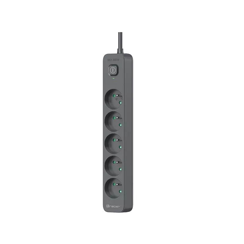 Tracer 47813 Super Line+ Graphite 1,5 m (5 stopcontacten)